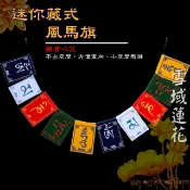 台灣現貨 迷你風馬旗 藏式經幡 六字大明咒 觀音心咒 天馬旗 戰旗 優質絨布5色10面長約90公分