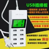 🔥12H出貨 8孔USB充電器 USB插座 充電 智慧液晶顯示 多孔充電器 旅充 電量顯示 iphone 安卓