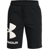 【UNDER ARMOUR】UA 男童 Rival Fleece 運動短褲_1359065-001(黑)