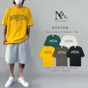 【No.23Factory】 DCM2316 純棉 BOSTON 字母 韓系 簡約 寬鬆版型 男女皆可 短袖 短Tee