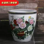 免運✨破損包賠✨景德鎮陶瓷古法魚缸養荷花睡蓮盆水缸老式室外庭院客廳擺件書畵缸 NU7A