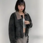 【Aa.chic熱賣商品】復古麂皮羊羔毛外套(兩色).女裝/翻領/麂皮/羊羔毛/外套/保暖/復古【C205622】