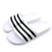 Adidas ADILETTE AQUA男女款白底黑LOGO拖鞋 F35539【S.E運動】