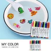 Mycolor 漂浮筆 白板筆 馬克筆 繪畫筆 彩色筆 麥克筆 塗鴉筆 記號筆 水中漂浮筆 漂浮白板筆 漂浮玩具 文具 美勞用品 懸浮筆 可擦畫筆 12色 神奇水中漂浮筆♚MY COLOR♚【H021】