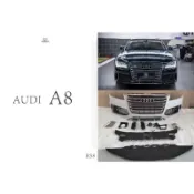 超級團隊S.T.G 奧迪 AUDI A8 A8L D4 升級 RS8 前保桿 大包 W12 中網 水箱罩 素材