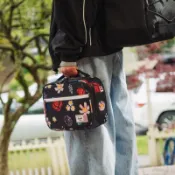 【Herschel】LEGO® 樂高聯名 Pop Quiz 兒童 保冷便當袋 5L 黑花 30139-07027