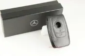 【DIY PLAZA】賓士 M-Benz W205 小改款 原廠 真皮 鑰匙 皮套 黑色 (標準版)C200 C300