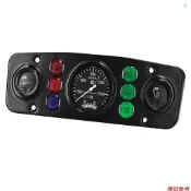 Crtw多功能汽車轉速表燃油表水溫表汽車改裝儀表總成12v帶6個指示燈
