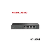 (店+)【Mercusys 水星】MS116GS 16埠 Gigabit 桌上型交換器 金屬外殼