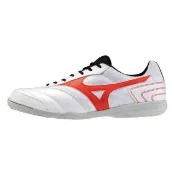 【MIZUNO 美津濃】MRL SALA CLUB IN  成人室內足球鞋 白紅 Q1GA240391