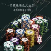 加厚德州籌碼套裝德州撲克麻將館棋牌室俱樂部專用耐磨圓形籌碼幣 🌟