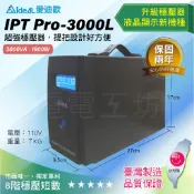 電電工坊 全新 愛迪歐 IPTPro-3000L 穩壓器 設備保護 穩壓調節 防突波 挖礦 電腦電器 電子儀器 監控通訊