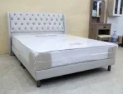 【歐風別館】萊茵精品布面五尺雙人床架【另有六尺~基隆至台中免運費】