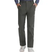 【Jack wolfskin 飛狼】男 防風防潑水休閒保暖長褲 Softshell 軟殼褲(深灰)