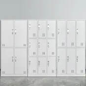 回響小舖 【12門帶鎖】鋼製更衣櫃 儲物櫃 置物櫃 鞋櫃 碗櫃 浴室櫃 宿舍櫃 多門設計 防鏽鋼板 附鎖匙 辦公室 員工 學校 工廠 健身房 收納櫃