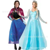【臺灣 出貨】萬聖節成人服裝冰雪奇緣cosplay化妝舞會衣服艾莎安娜公主裙 角色扮演服 COSPLAY 萬聖節