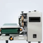 (店+)YIZ 商用連續封口機 工業級流水綫封口機 110V（大功率純銅電機 壓花印字 鋁箔牛皮紙塑膠袋通用 商用工業用）
