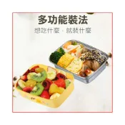 (店+)現貨！台灣製！Piyopiyo黃色小鴨不鏽鋼雙層隔熱密封方餐盒400ml兒童便當盒 304不鏽鋼密封保鮮便當盒長方型餐盒