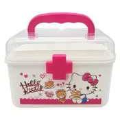 三麗鷗授權的 Hello Kitty 酷洛米手提醫藥箱置物箱