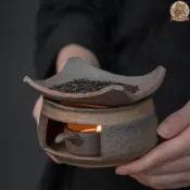 ☕茶葉提香醒茶器 茶藝陶瓷烤茶爐 小型家用 烘茶炒茶器 蠟燭炭燒兩用 提升茶香風味 簡約茶道工具 方便操作安全設計