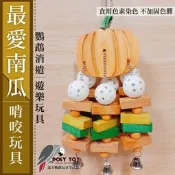(缺貨)最愛南瓜啃咬玩具 食用色素染色手作玩具 鸚鵡玩具 益智玩具 鸚鵡啃咬玩具 波力鸚鵡玩具生活館