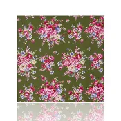 【花布先生】牡丹花布 x 軍綠色