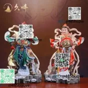 久畔逃磁伽藍韋陀菩薩佛像左右護髮關聖帝君關公神像加勇供奉擺