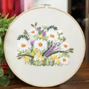 設彩品牌旗艦店 刺繡 絲帶繡刺繡diy手工製作繡花材料包創意歐式立體繡成人初學布藝女『XY995』