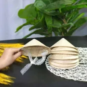 💐桃園出貨💐免運💐可開票💐越南迷你竹編斗笠帽貓咪寵物頭飾創意拍照道具手工竹笠小擺件