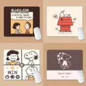 🌟台灣出貨🌟 狗屋經典鍵盤滑鼠墊 查理布朗電競滑鼠墊 史努比Q版周邊鼠標墊 辦公寫字桌墊 鍵盤遊戲個