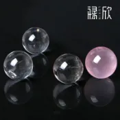 協貿國際日用品生活1館 天然水晶球擺件天然白水晶粉水晶小球把玩件2cm小巧隨身攜帶