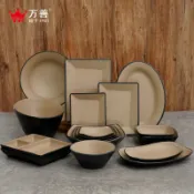 鼎盛貿易行 淺咖密胺仿瓷烤肉店盤子商用火鍋店配菜盤子燒烤盤子餐廳料理專用