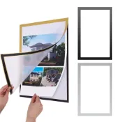 (店+)【咪咪購物】A4/A3磁性展示貼 掛牆壁貼磁吸展示貼 相框 海報保護套 告示牌 展示牌 裱框 獎狀框 保護套 佈告欄 證書框 廣告牌