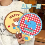 💖 熱賣  💖高顏值可愛迷你摺疊團扇拍照反光板小扇子少女清爽戶外手持圓扇子反光板摺疊扇子拍照小圓扇手持扇隨身口袋扇便