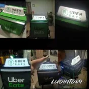 💕 車頂燈 夜間安全燈 客製化 ubereats/foodpanda 光明燈 車頂燈 警示燈 外送車大箱車頂 1222