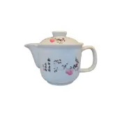 Chengyuan ***台灣製造 側杯壺 泡茶壺 台灣壺 鶯歌壺 白瓷壺 茶道壺 泡茶茶具 仙桃壺 仙桃側杯壺