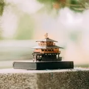 【 DIY 手作】微縮模型-金閣寺 東堂 收藏品 日本建築 立體拼圖