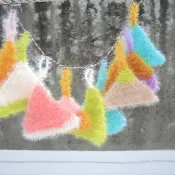 手工創作_編織菜瓜布_小三角/小花