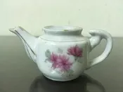 WH26285【四十八號老倉庫】全新 早期 台灣 永豐磁器 杜鵑花 茶壺 小茶壺 110cc 無壺蓋 有瑕【懷舊擺飾拍片