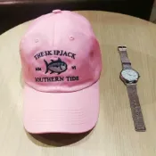 FINDSENSE服飾 韓國代購 魚 老帽 鴨舌帽 版帽 snapback 粉色 鴨舌 男女 高品質 刺繡 Nike 愛！