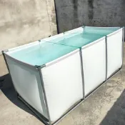 ✨可訂制尺寸✨蓄水池 帆布魚池 雙層 帶支架 養魚水箱 刀刮布 水池 家用 加厚 白色魚池 一整套 養魚池 【沐光】