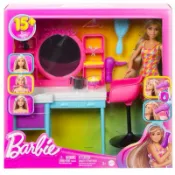 全新 Barbie 玩具 芭比時尚沙龍玩頭髮遊戲組 玩具套裝 mattel