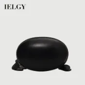 IELGY 女款橢圓形復古單肩斜挎便攜百搭小圓包