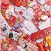 【客製化】【包裝卡頭】結婚喜糖 卡頭訂製 婚慶糖果包裝 卡片婚禮 伴手禮 訂婚 生日卡頭 訂製