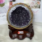 金閃閃 滿天星😻頂級烏拉圭 紫水晶洞ESPa+✨3.347kg❤️多彩瑪瑙 開幕禮品 口寬洞深 紫晶洞 水 A1355