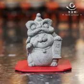 【綵金殿】舞獅招財貓擺件 發財 財運 瑞獸 公仔 招財 風水