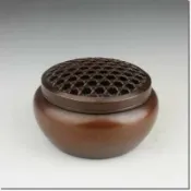 緹娜嚴選 tinaestore 【香道香爐-手爐-398款-1款/組】銅鑄蘇工精品手爐盤香塔香爐香道用品銅器工藝品擺件多款可選(不含底座)-30082