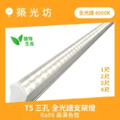 全光譜 植物生長燈 自然光 4000K 太陽光 T5 LED支架燈 1尺 2尺 3尺 4尺 多肉 植物燈 高演色