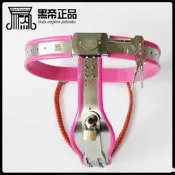現貨  保密發貨【幽情軒】黑帝成人用品不銹鋼金屬貞操帶貞潔帶女用Y型貞