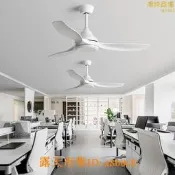 （可開發票）滿300出貨56寸大風力吊扇白色工業風商用餐廳復古吊扇北歐家用靜音無燈風扇（滿額免運）